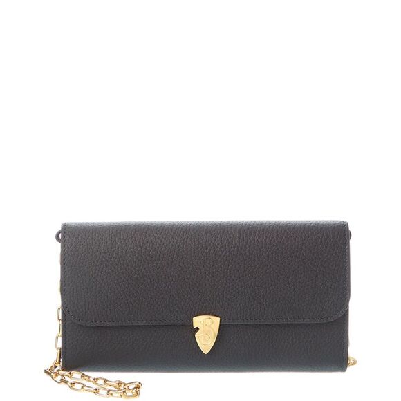 Burberry B Shield Leather Wallet On Chain - Picture 1 of 4